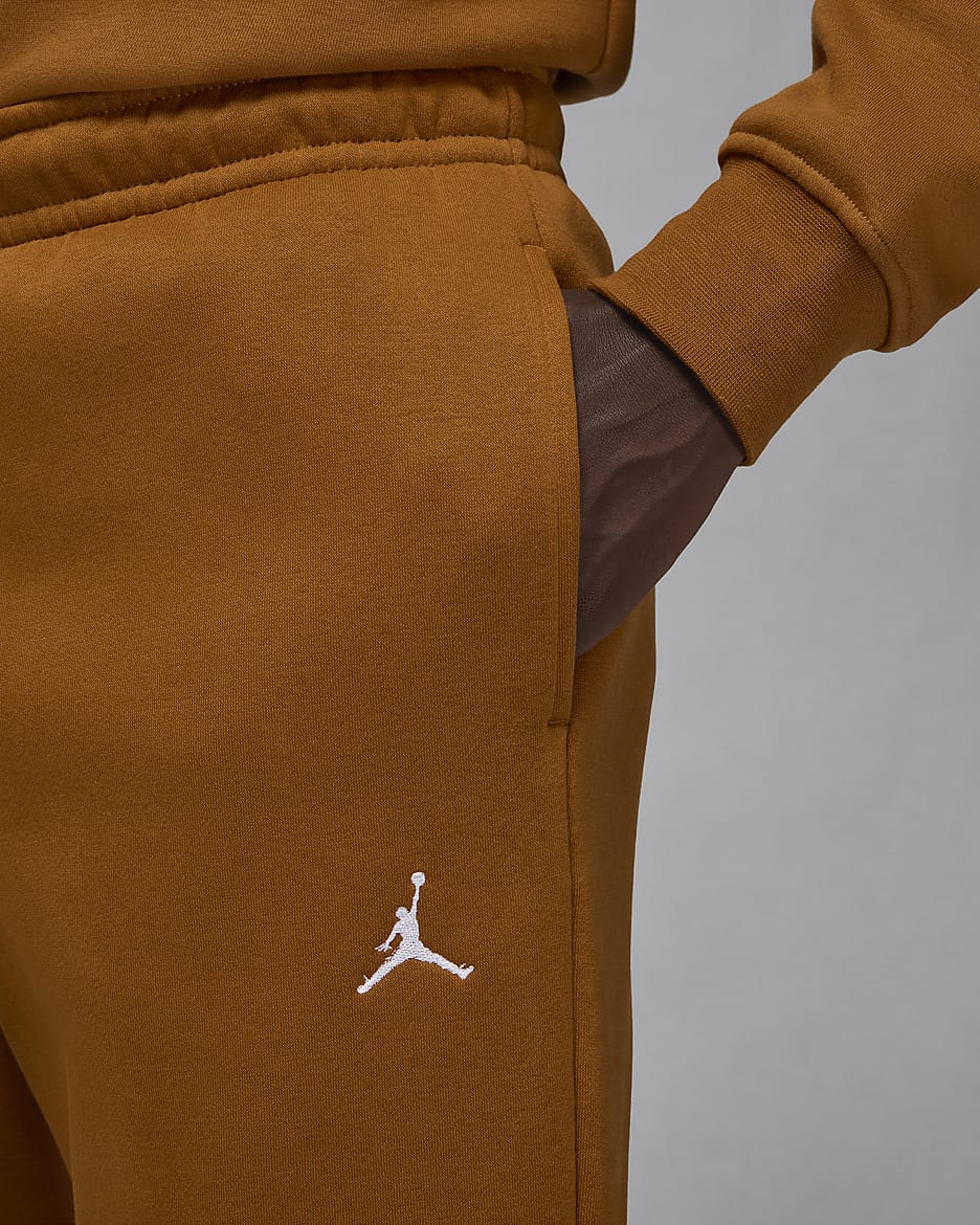 Jordan Brooklyn Fleece herrebukse - Desert Bronze/Hvit