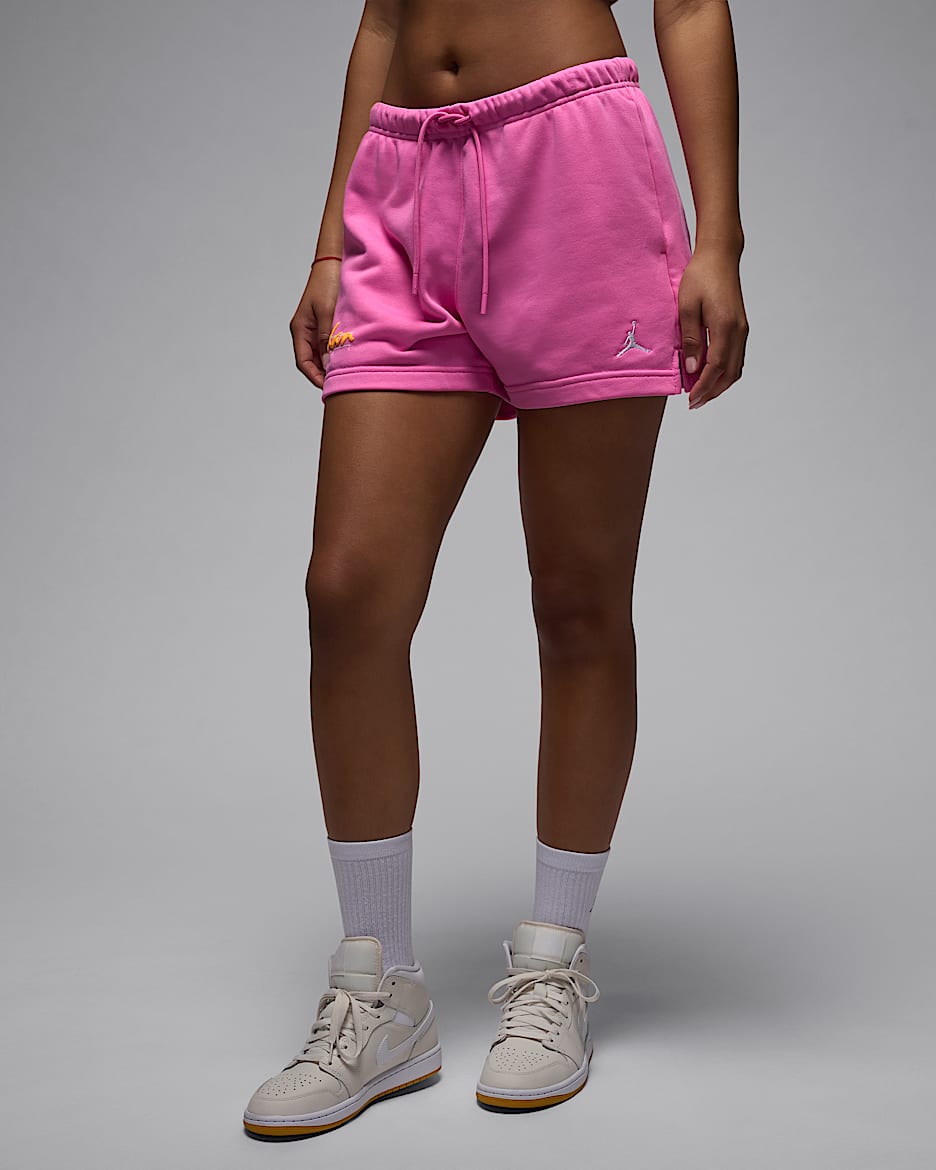 Jordan Brooklyn Fleece Women's Shorts - Playful Pink/White