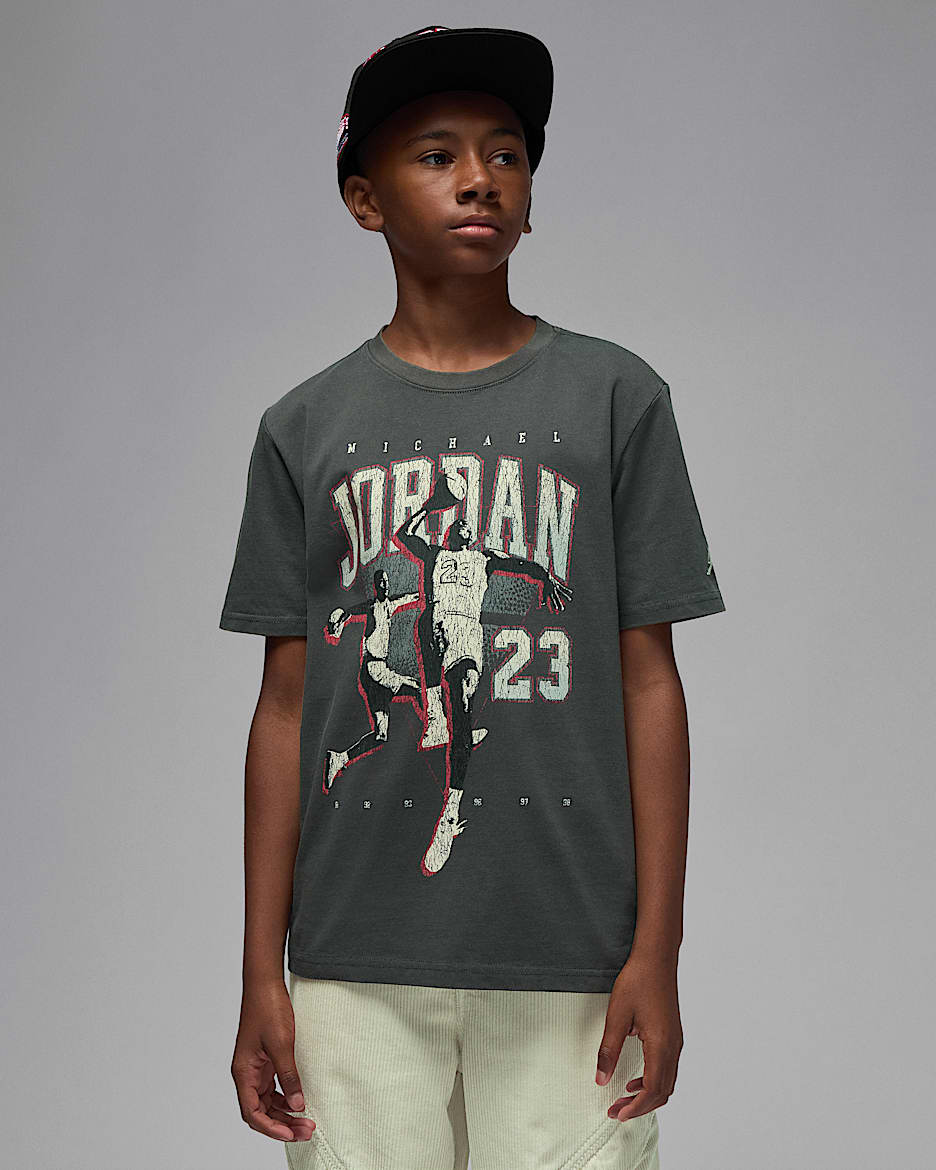 Playera Legend of Flight para niños talla grande Jordan - Sombrío apagado