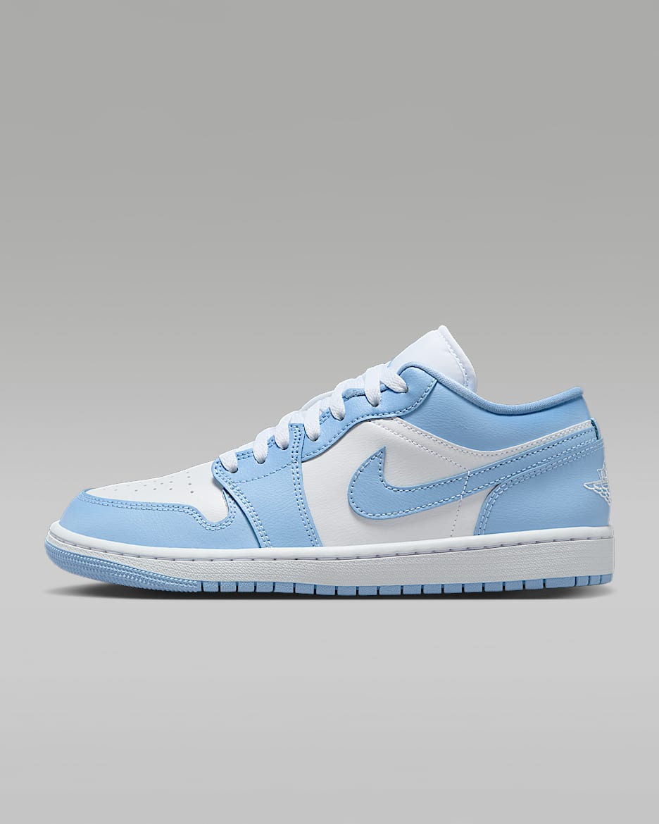 Air Jordan 1 Low Women's Shoes - White/Aluminum