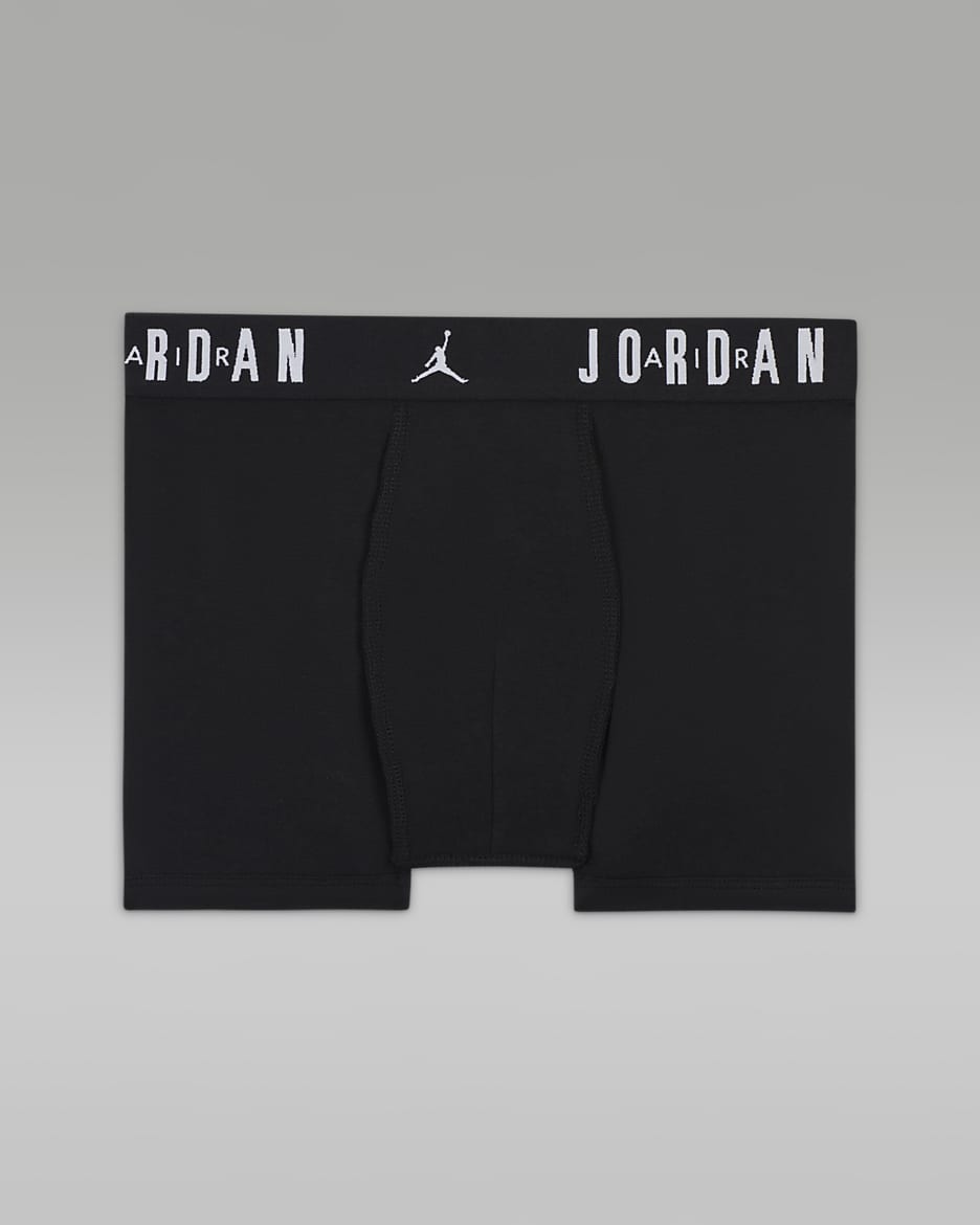 Ropa interior para hombre de algodón para niños talla grande (paquete de 3) Jordan Flight Dri-FIT - Negro