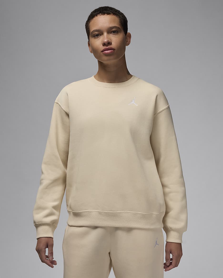 Γυναικείο φούτερ με crew λαιμόκοψη Jordan Brooklyn Fleece - Legend Light Brown/Λευκό