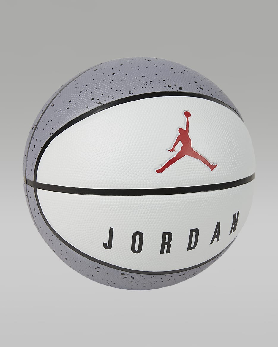 Bola de basquetebol Jordan Playground 2.0 8P (vazia) - Cinzento Cement/Branco/Preto/Vermelho Fire