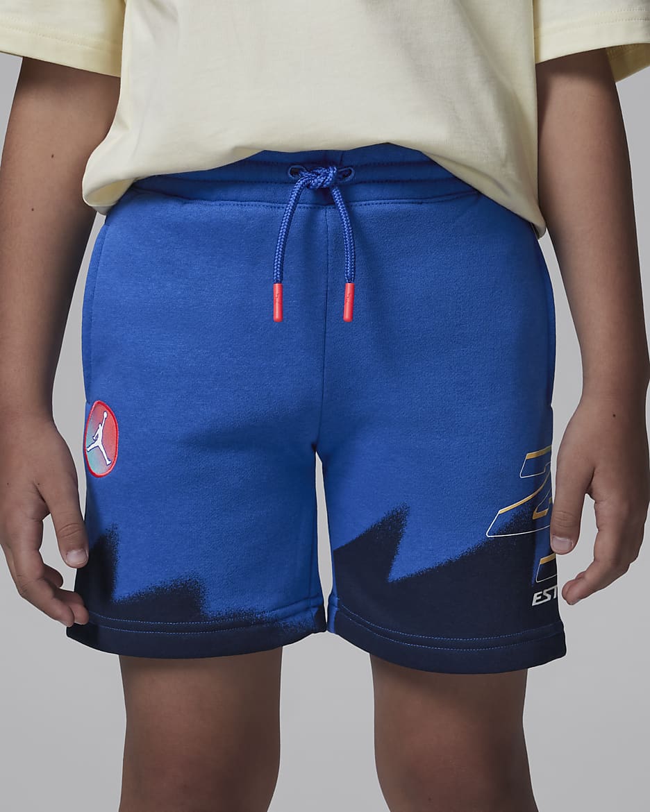 Shorts de tejido Fleece para niños talla pequeña Jordan MJ Moto - Hiperroyal