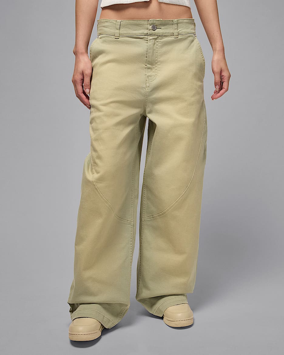 Jordan Flight Women's '91 Wide-Leg Baggy Trousers - Medium Khaki