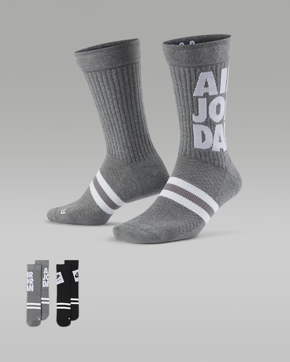 Jordan Legacy Jumpman Classics Crew Socks (2 Pair) - Multi-Color
