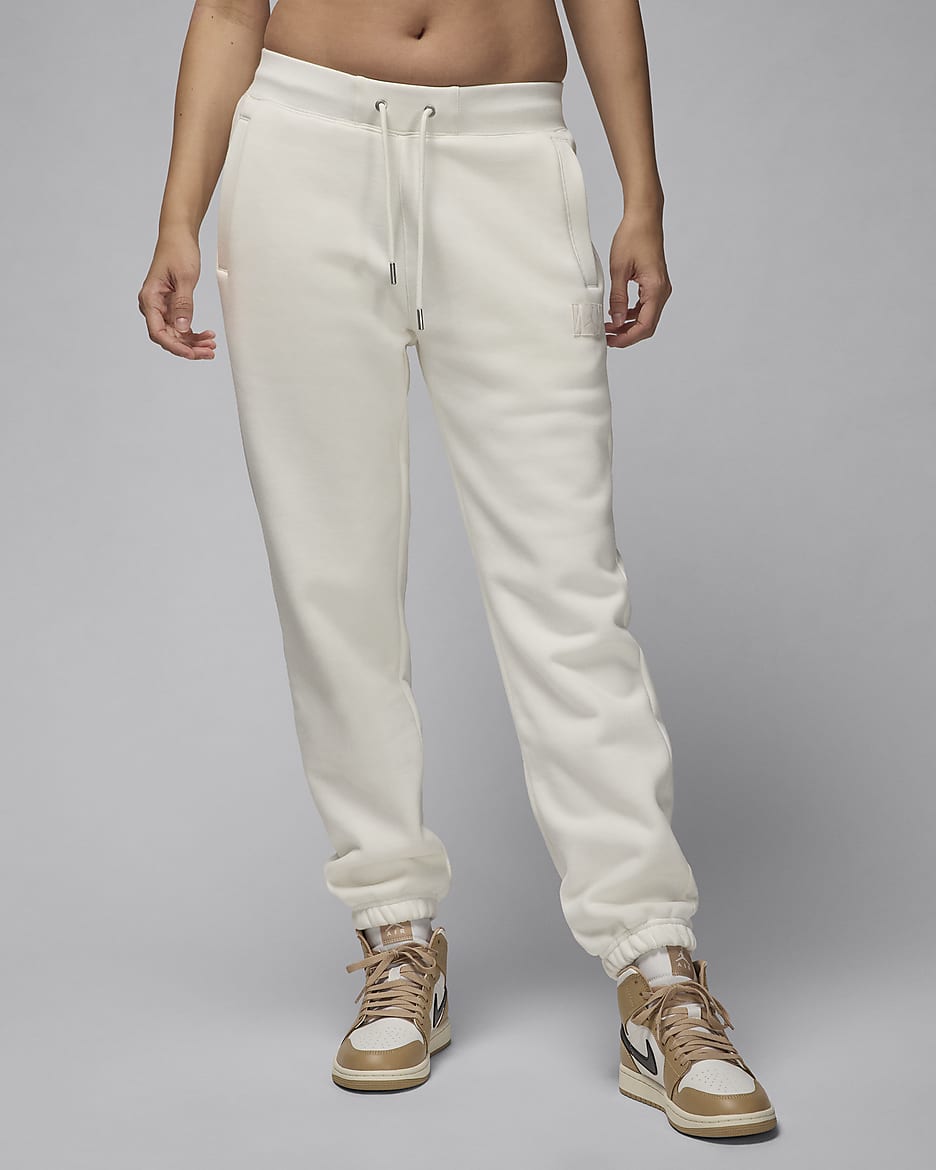 Pants para mujer Jordan Flight Fleece - Vela/Café claro leyenda