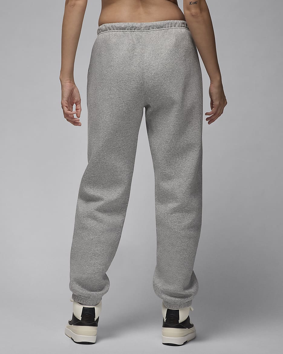 Jordan Brooklyn Fleece Women's Trousers - Dark Grey Heather/White