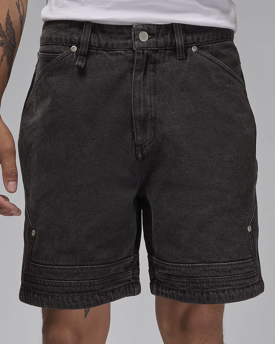 Air Jordan-denimshorts til mænd - sort