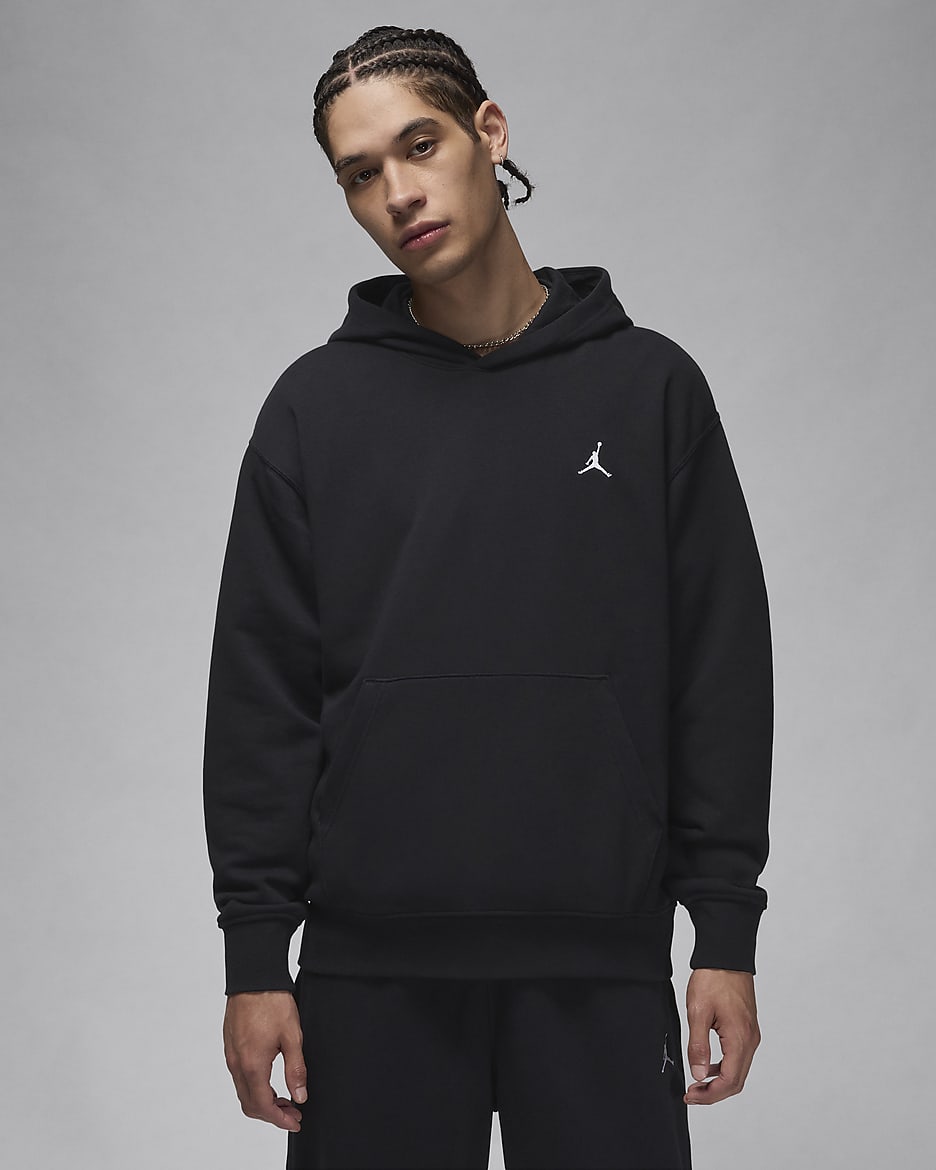 Jordan Brooklyn Fleece Men's Pullover Hoodie - Black/White