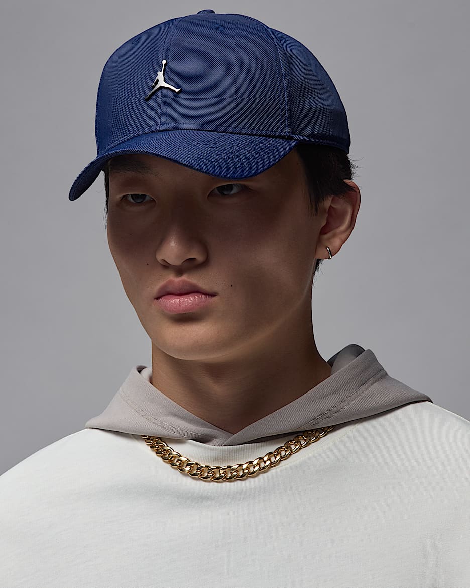 Gorra con estructura con Jumpman metálico Jordan Rise - Azul marino medianoche/Gris plomo