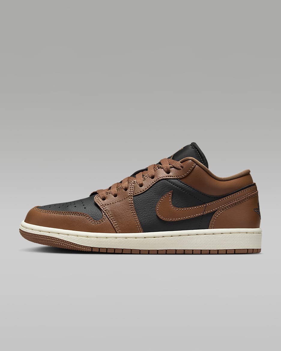 Air Jordan 1 Low Women's Shoes - Off Noir/Sail/Archaeo Brown