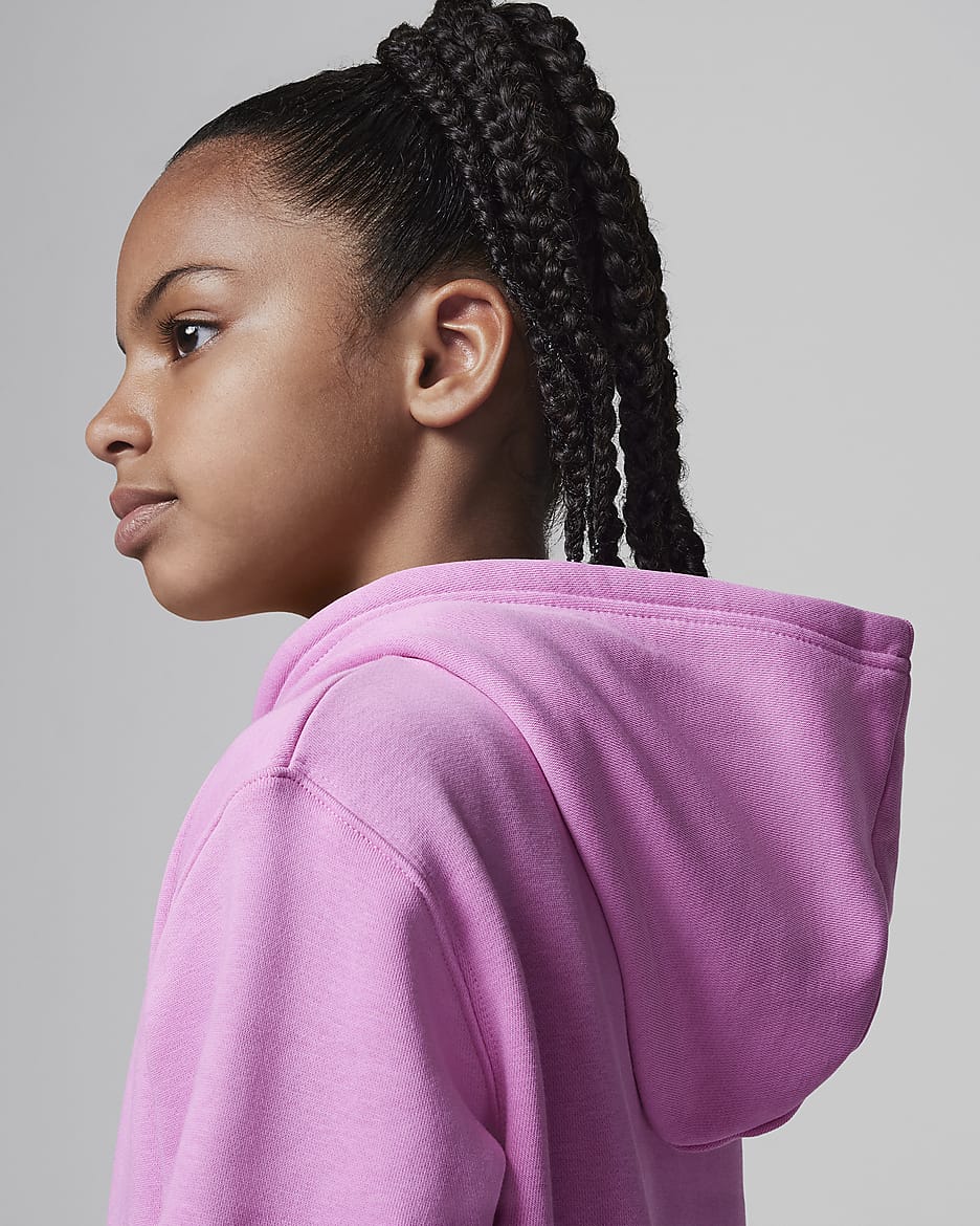 Jordan Older Kids' Jumpman Baseline Pullover Hoodie - Playful Pink