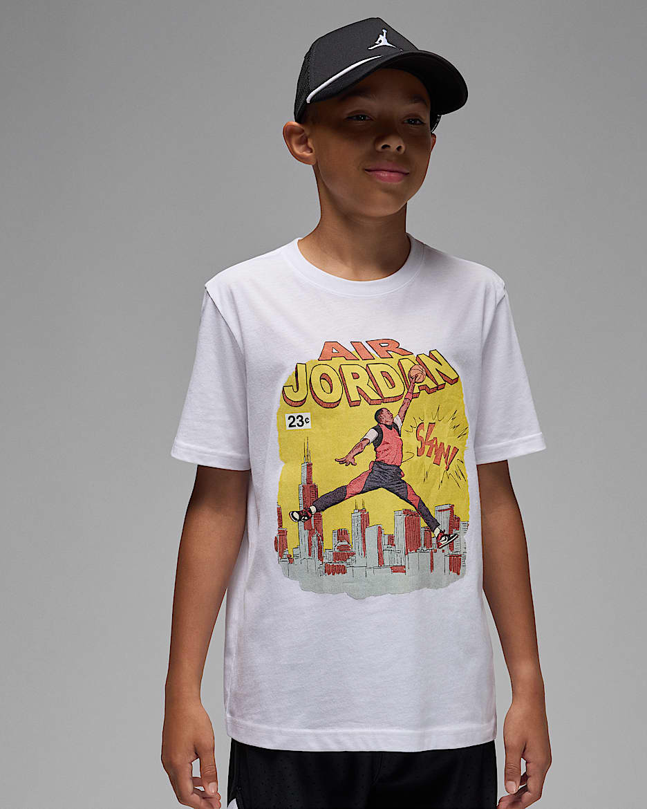 ジョーダン ジュニア コミック スラム Tシャツ - ホワイト