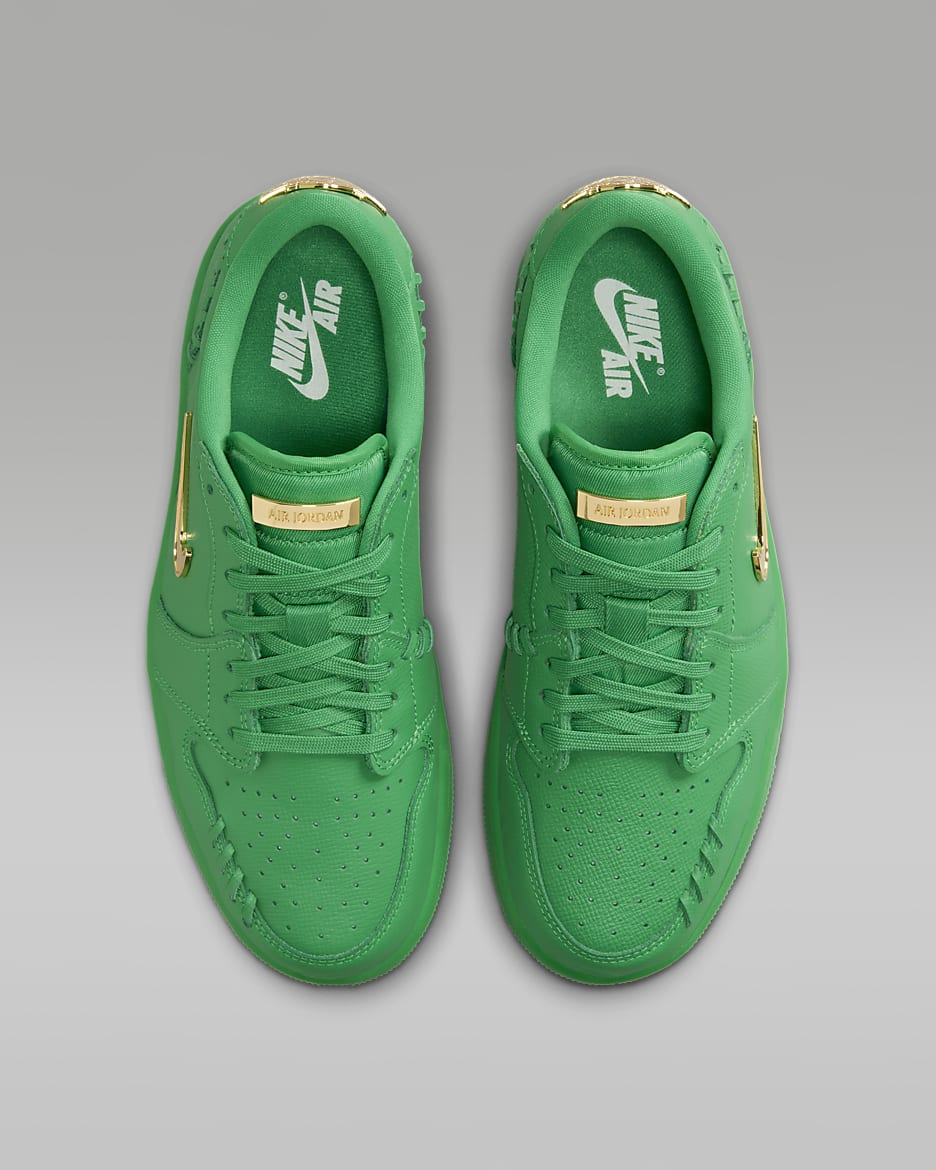 Air Jordan 1 Low Method of Make Women's Shoes - Lucky Green/Metallic Gold