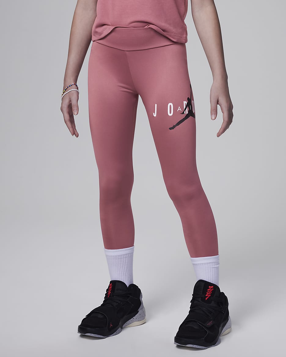 Jordan Older Kids' Jumpman Sustainable Leggings - Desert Berry