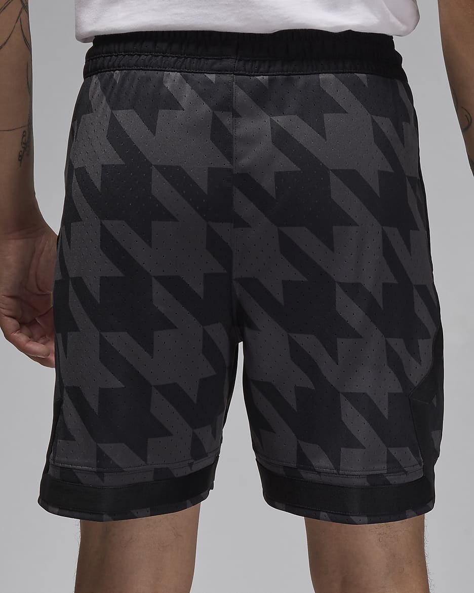 Jordan Sport 男款 Dri-FIT 印製圖樣 Diamond 短褲 - 黑色/黑色