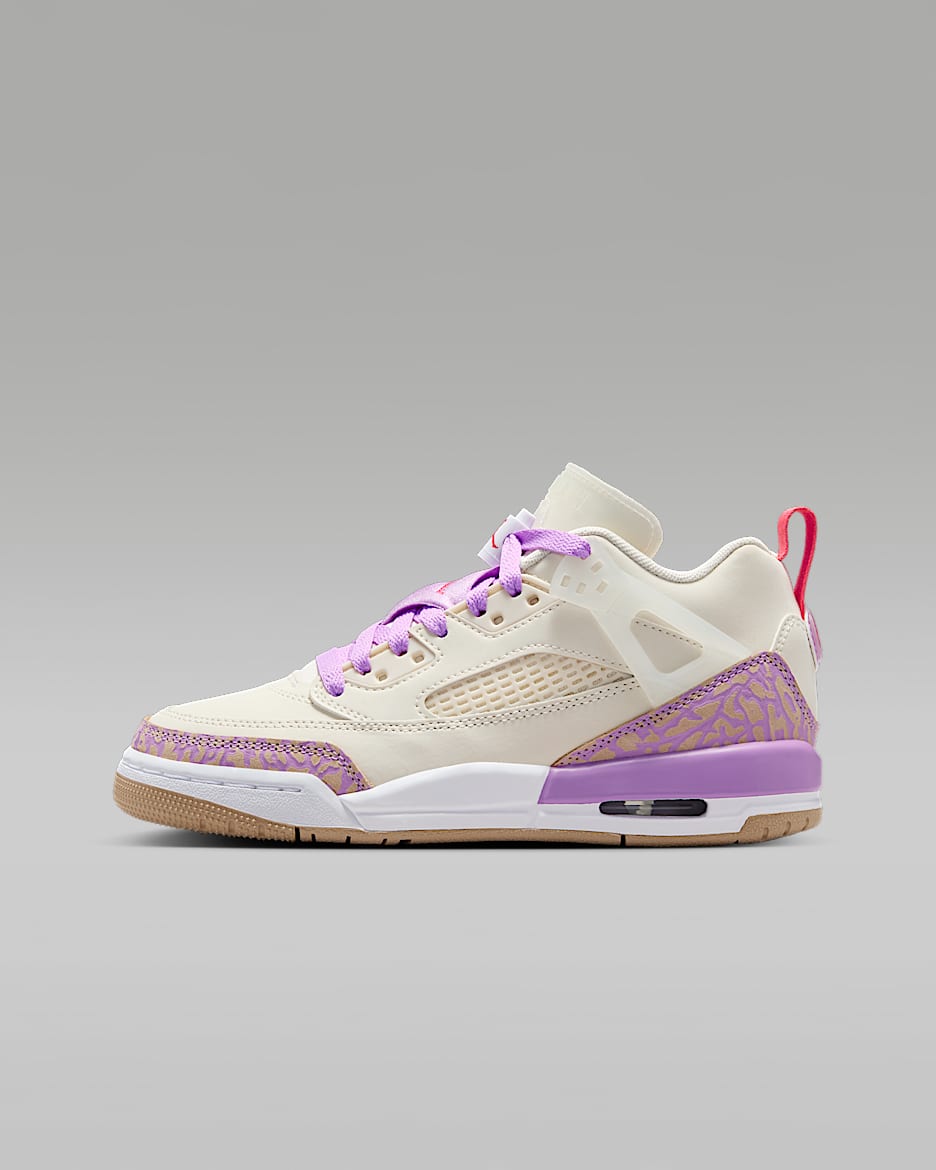 Jordan Spizike Low Older Kids' Shoes - Pale Ivory/Rush Fuchsia/Desert/Fusion Red
