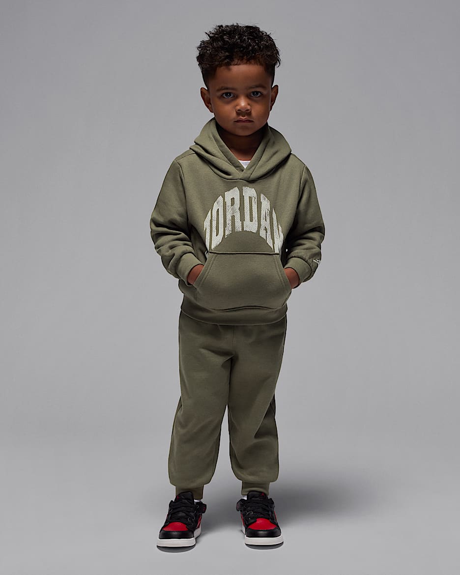 Jordan MVP Toddler 2-Piece Fleece Pullover Hoodie Set - Medium Olive
