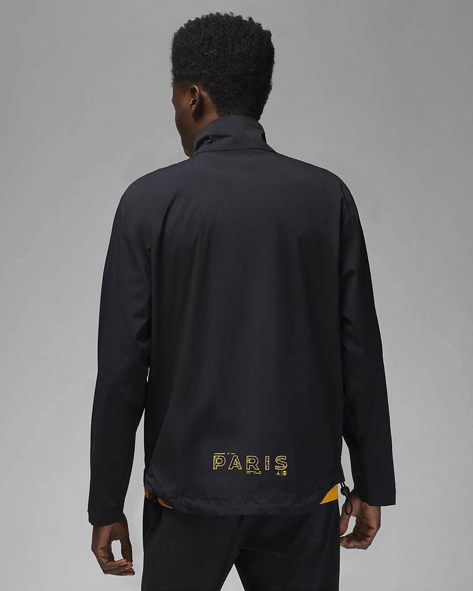 Paris Saint-Germain Men's Woven Jacket - Black/Tour Yellow/Tour Yellow