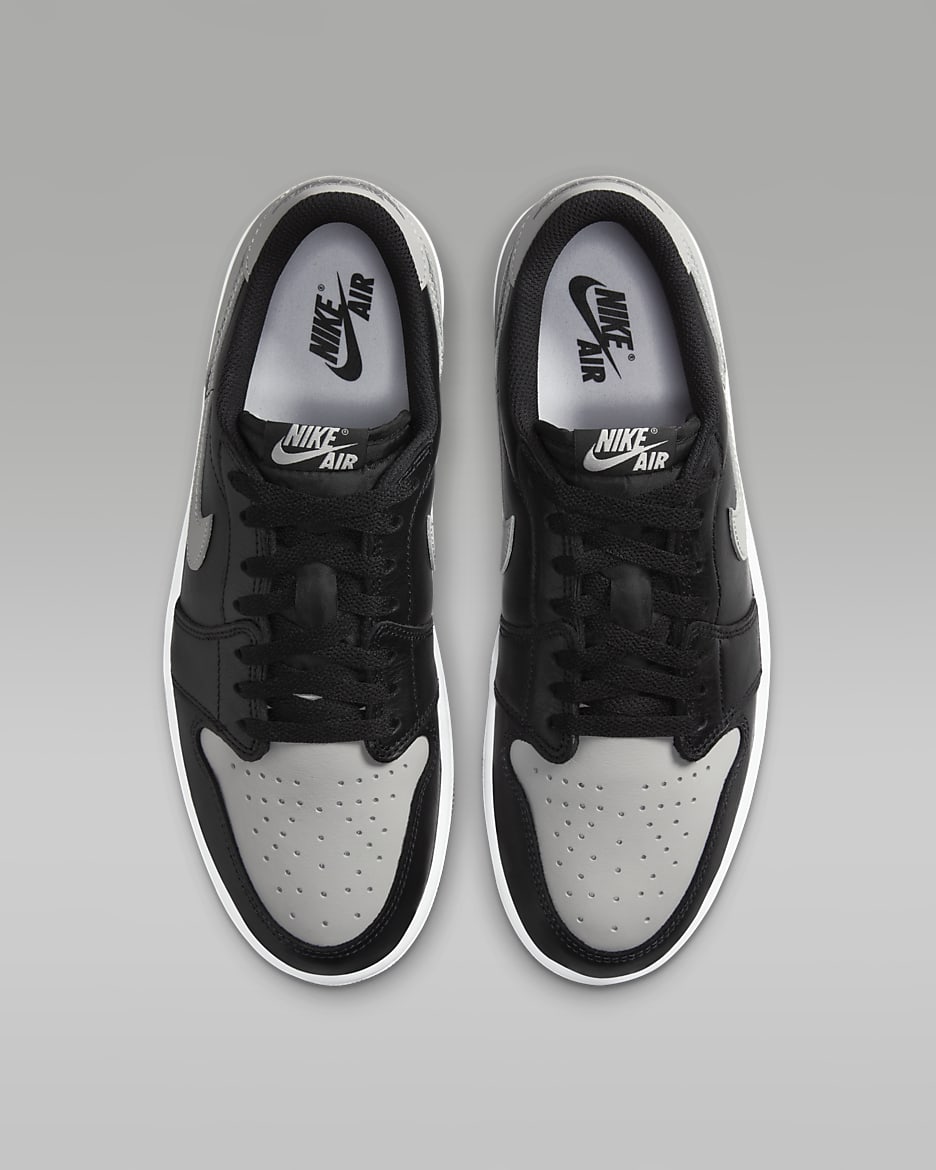 รองเท้า Air Jordan 1 Low OG "Shadow" - ดำ/ขาว/Medium Grey