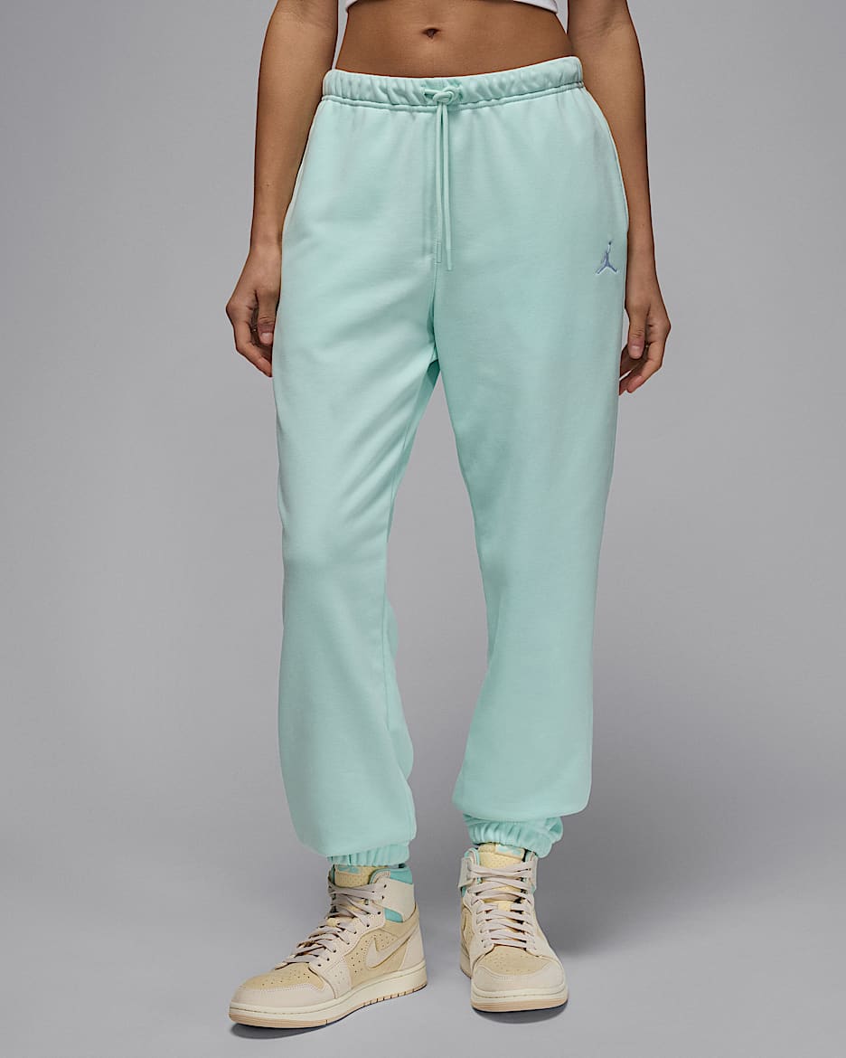 Jordan Brooklyn Fleece Women's French Terry Trousers - Igloo/White