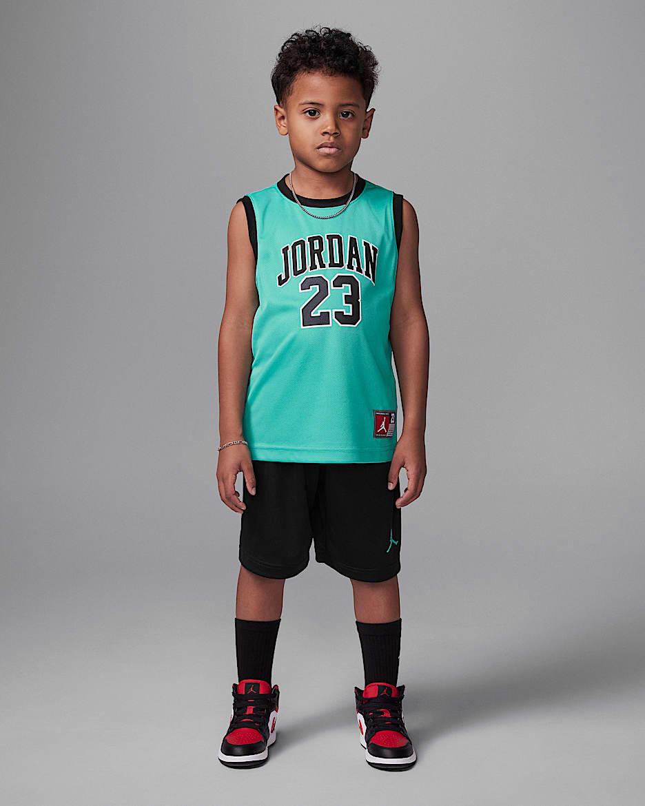 Jordan 23 Jersey Younger Kids' 2-Piece Jersey Set - Black/Washed Teal