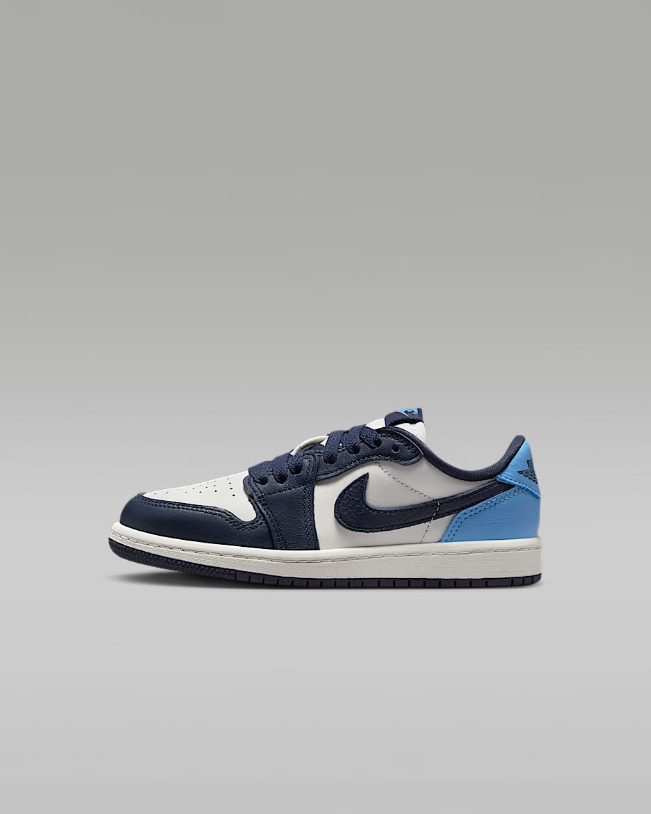 Jordan 1 Retro 低筒 "Obsidian" 小童鞋款 - Obsidian/Sail/University Blue