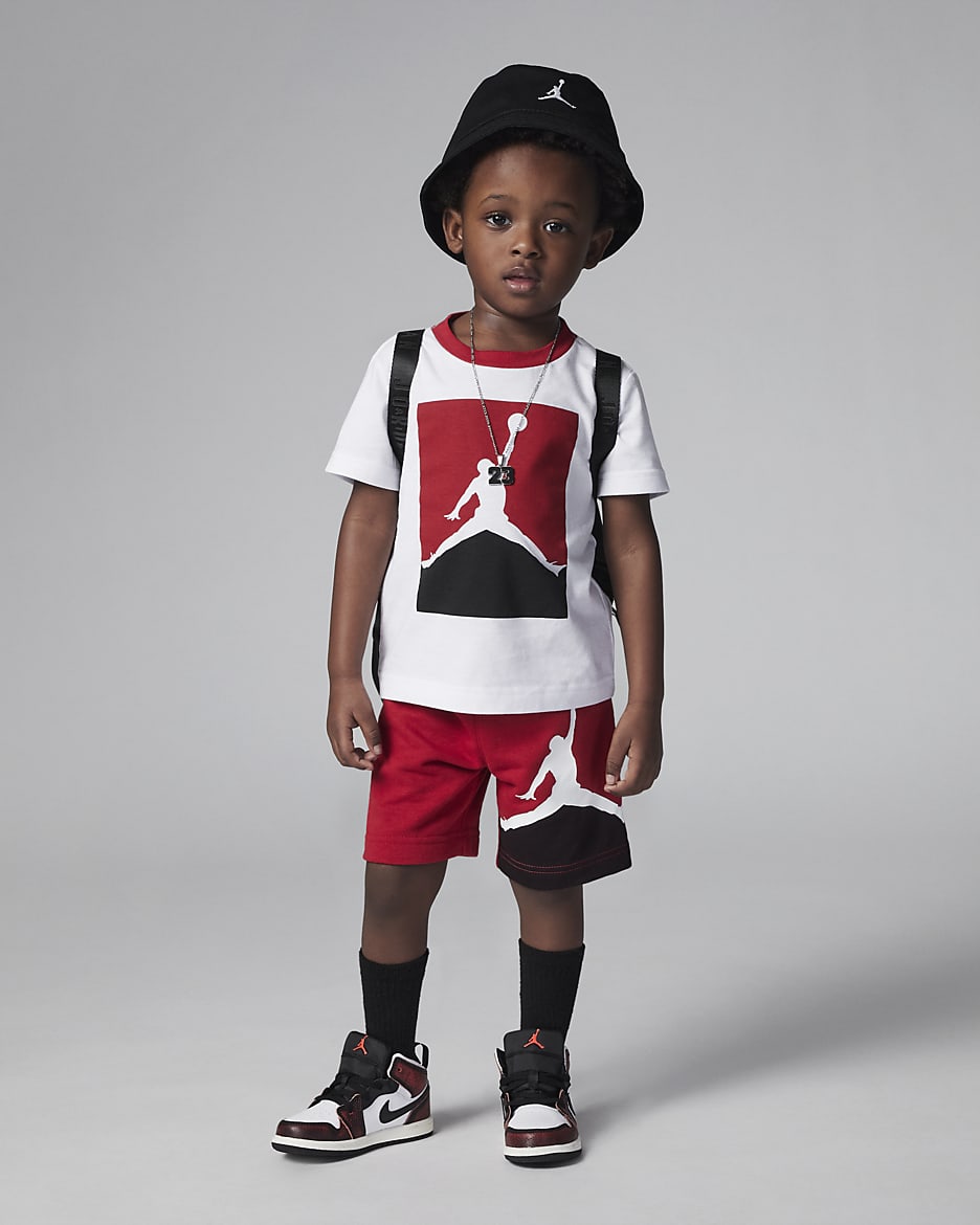 Jordan Jumpman French Terry Shorts Set Conjunto - Infantil - Gym Red