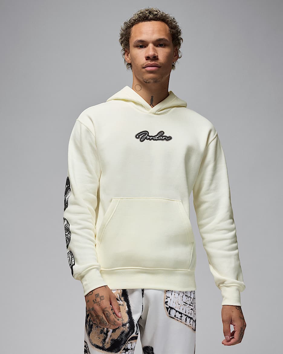 Sudadera con gorro sin cierre de tejido Fleece para hombre Jordan MVP - Vela/Negro/Vela