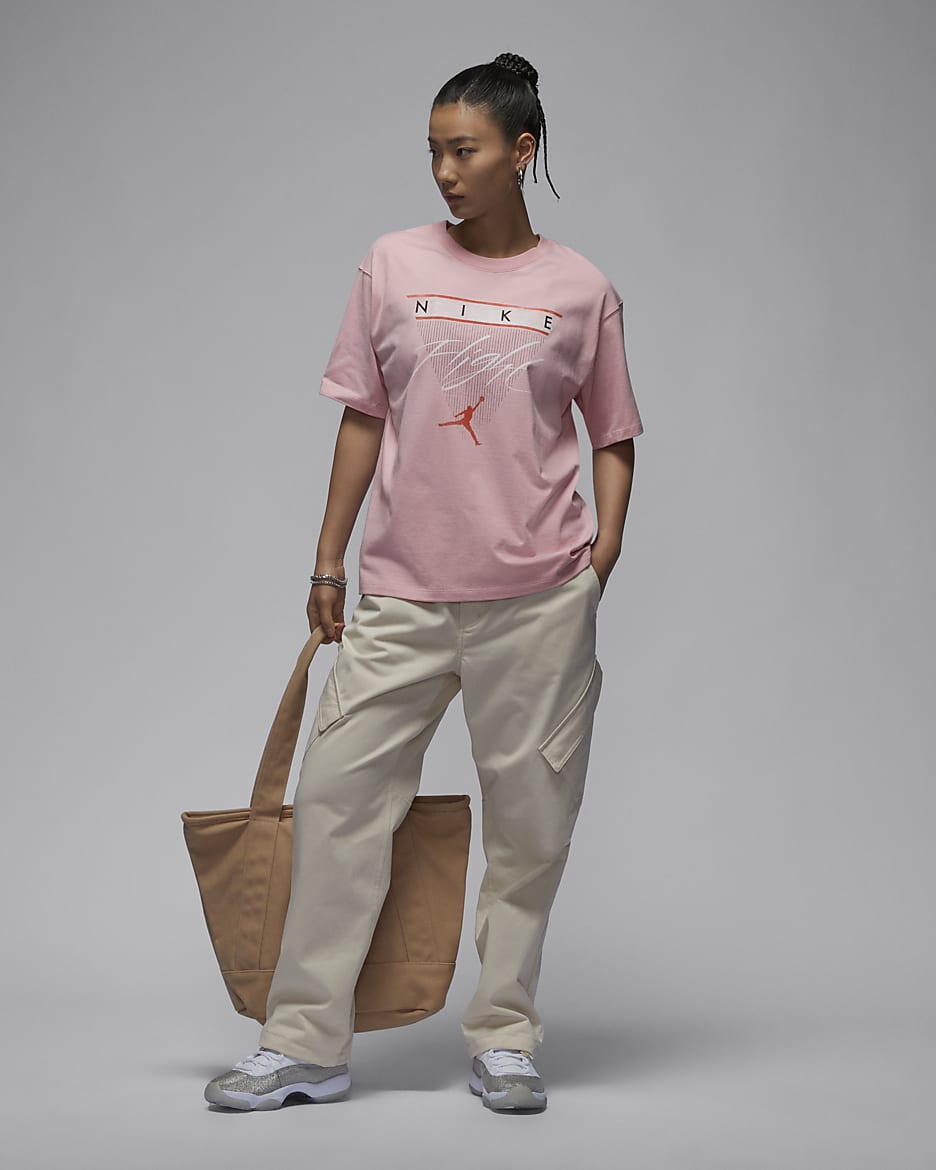 Jordan Flight Heritage Women's Graphic T-Shirt - Pink Glaze/Cosmic Clay