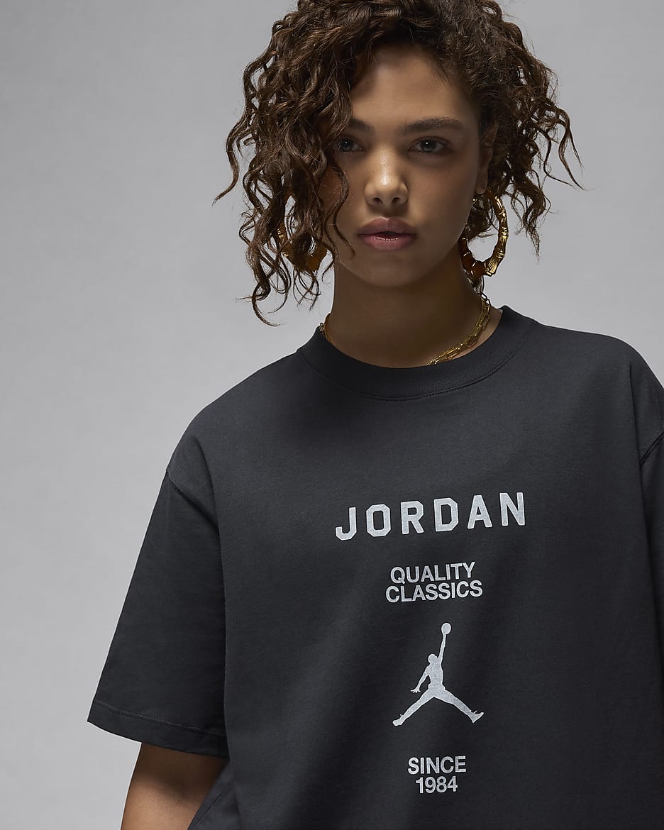 Jordan Women's Girlfriend T-Shirt - Off-Noir/Sail