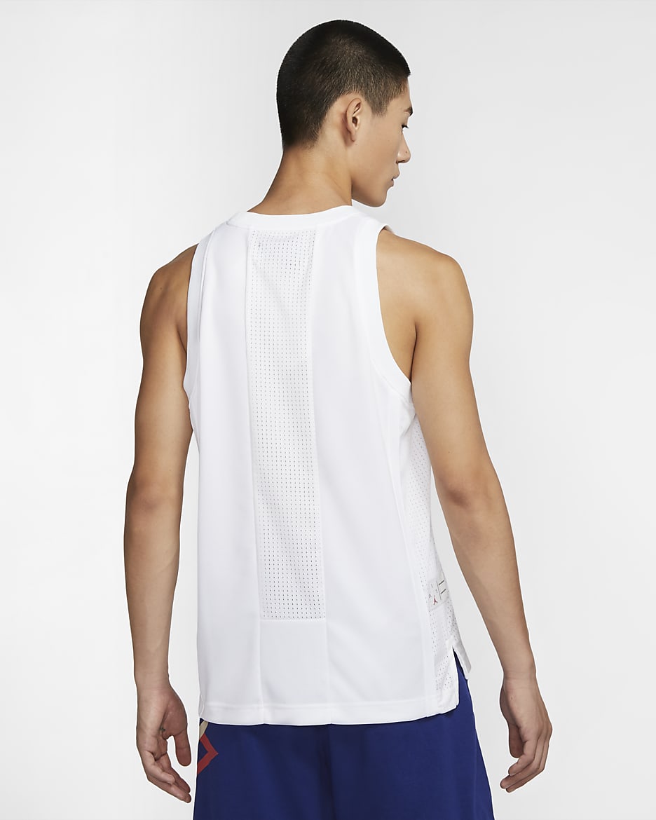 Maglia da basket Jordan Air - Uomo - Bianco/Bianco/Infrared 23