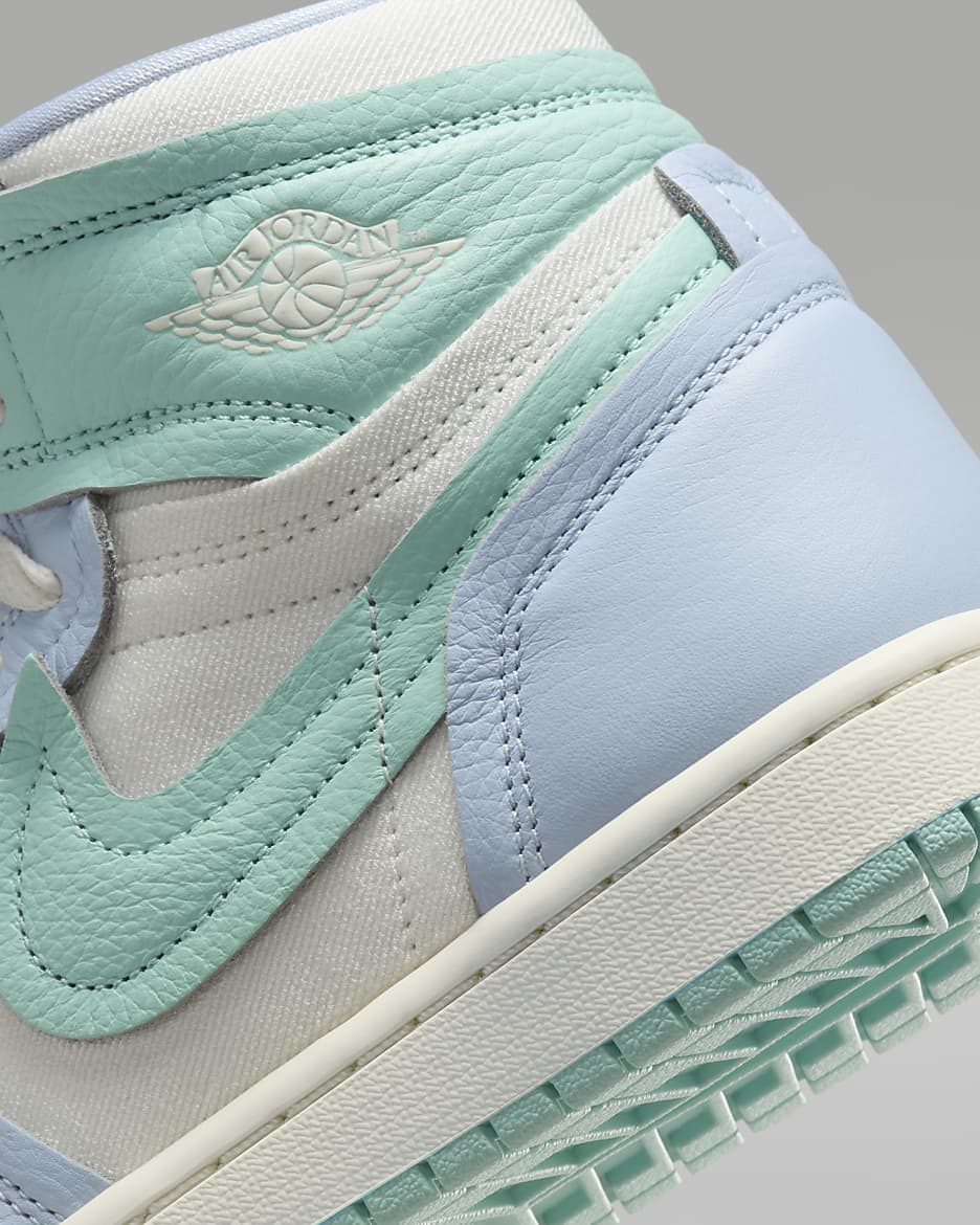 รองเท้าผู้หญิง Air Jordan 1 High Method of Make - Hydrogen Blue/Light Dew/Coconut Milk/Sail