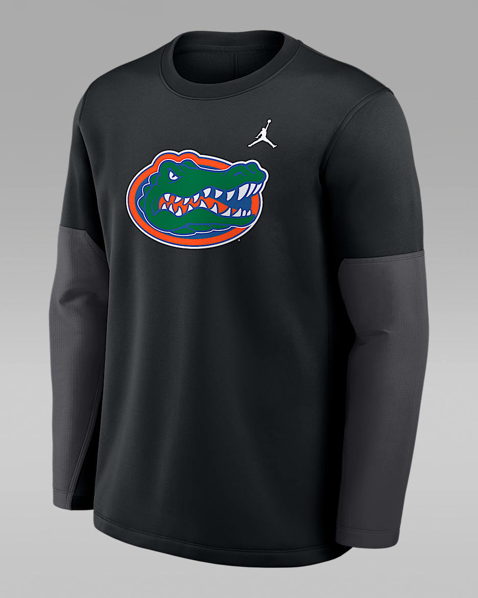 Florida Sideline Coach Men's Jordan Brand Therma-FIT College Long-Sleeve T-Shirt - Black