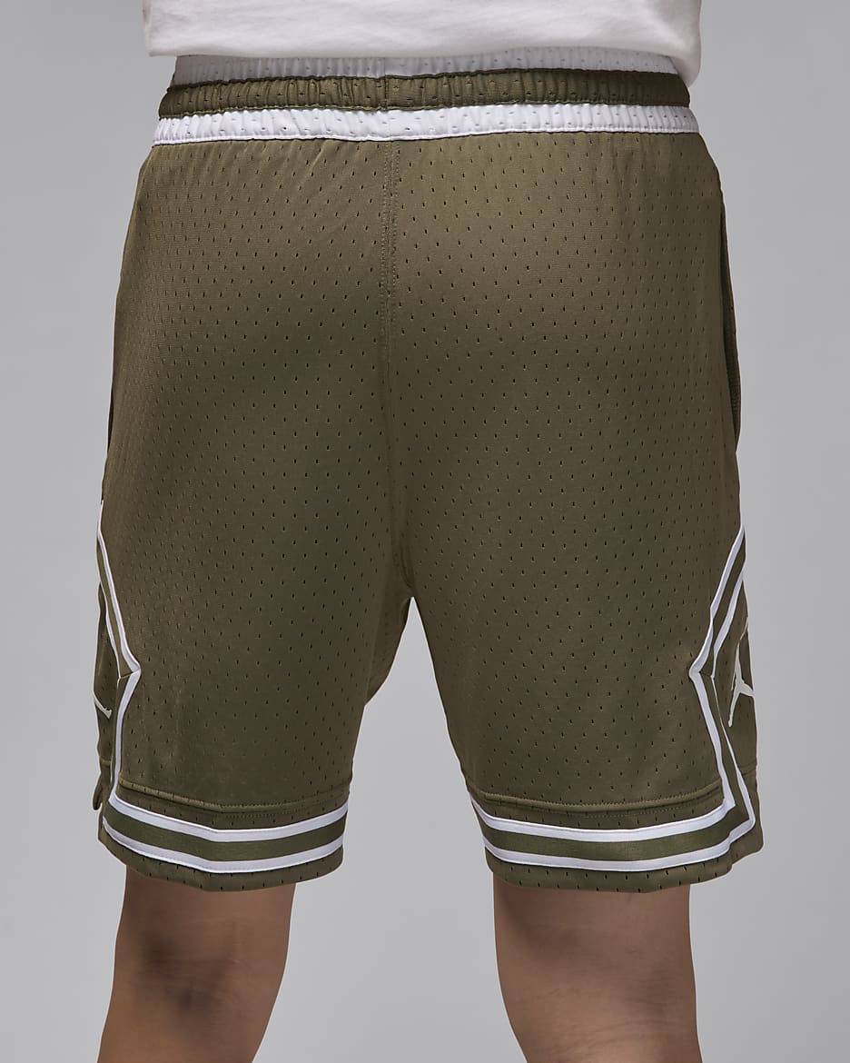 Jordan Dri-FIT Sport Diamond Shorts - Medium Olive/Weiß/Weiß