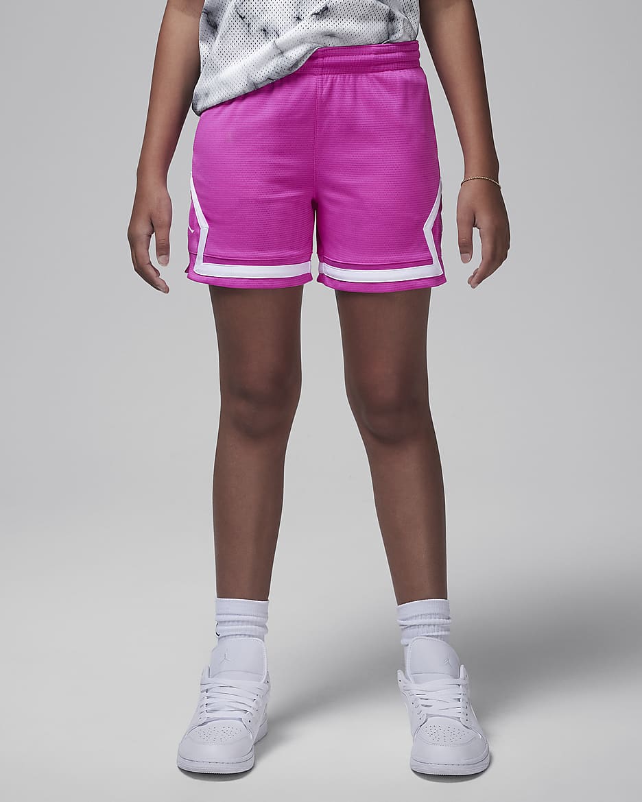 Jordan Dri-FIT Big Kids' Diamond Shorts - Fire Pink