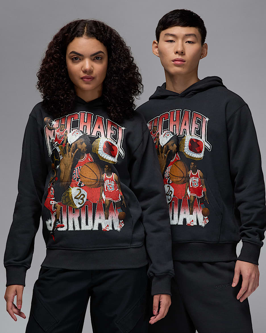 Sudadera con gorro sin cierre con gráfico para hombre Jordan Flight Fleece - Sombrío apagado