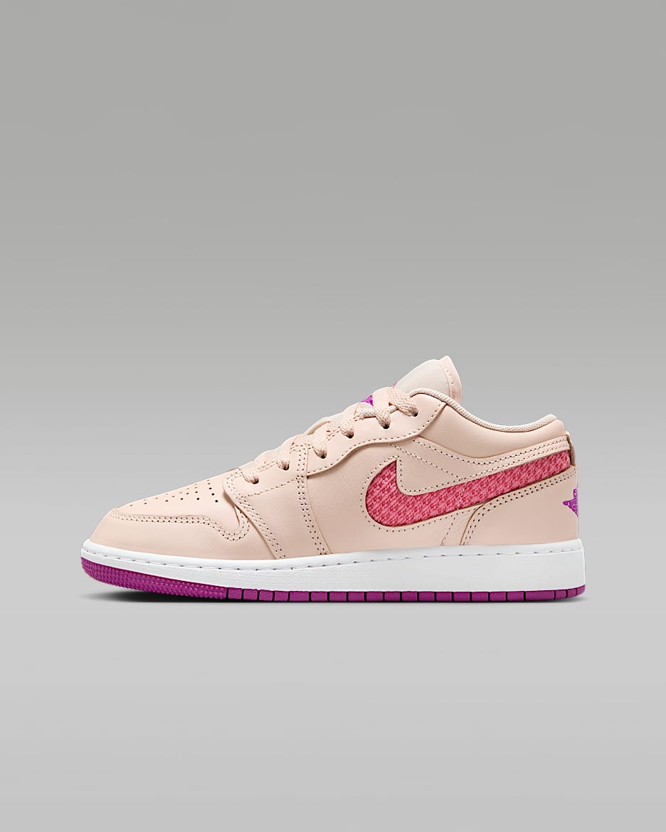 Air Jordan 1 低筒 SE 大童鞋款 - Guava Ice/Vivid Purple/白色/Pink Salt