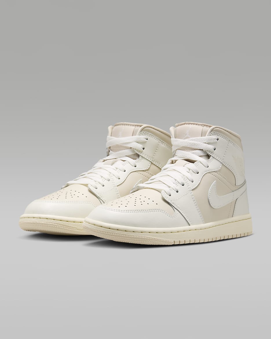 Air Jordan 1 Mid Women's Shoes - Legend Light Brown/Muslin/Sail