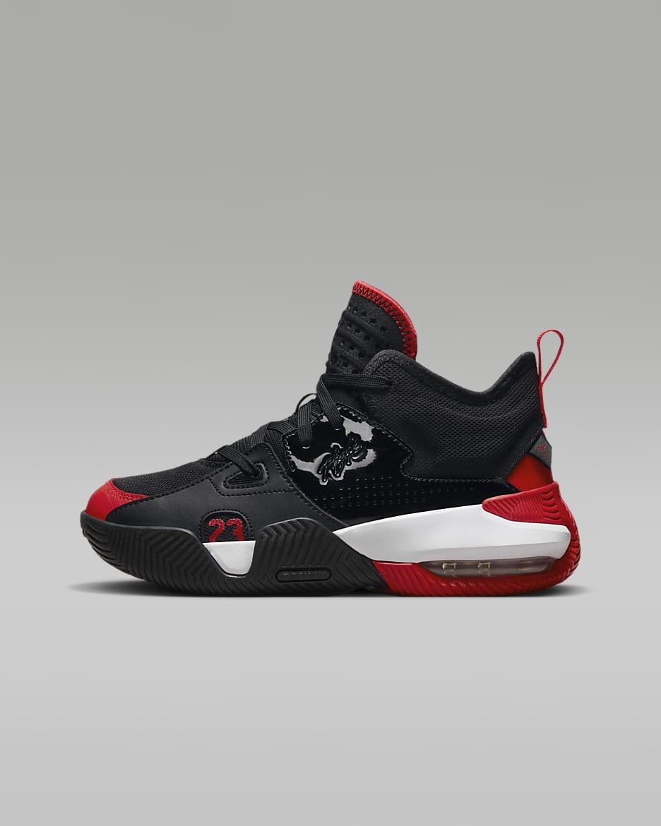 Jordan Stay Loyal 2 大童鞋款 - 黑色/University Red/白色