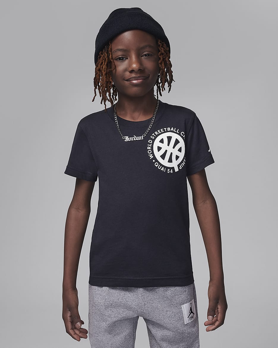 T-shirt à motif Jordan Quai 54 pour enfant - Off Noir