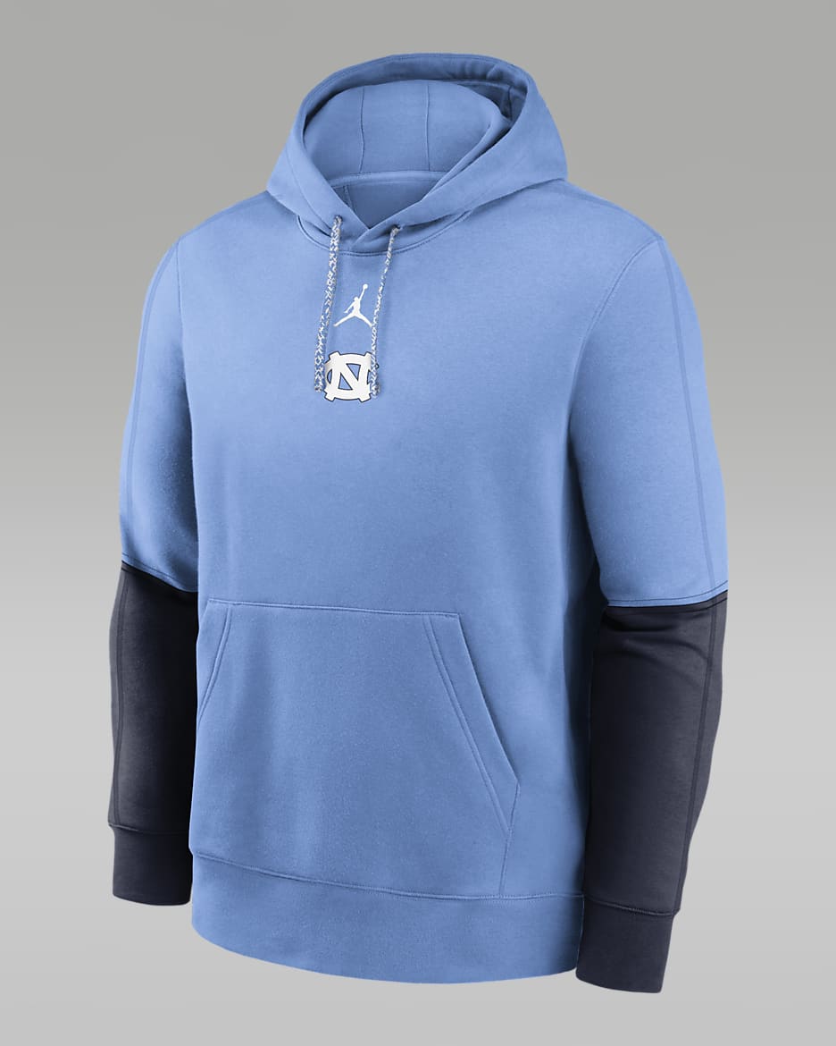 Sudadera con gorro sin cierre universitaria Nike para hombre North Carolina Tar Heels Sideline Team Issue Club - Azul claro
