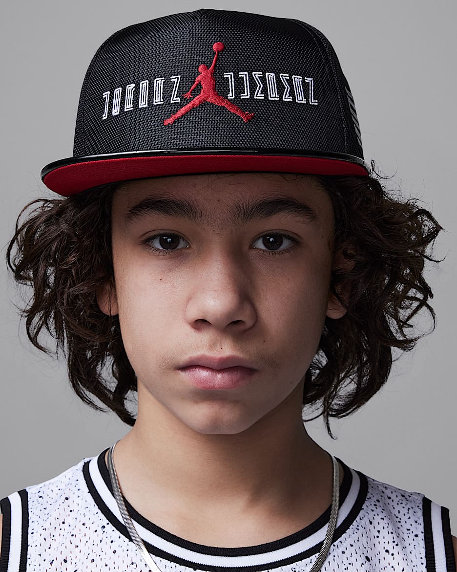 Gorra con visera plana para niños talla grande Retro 11 Jordan - Negro
