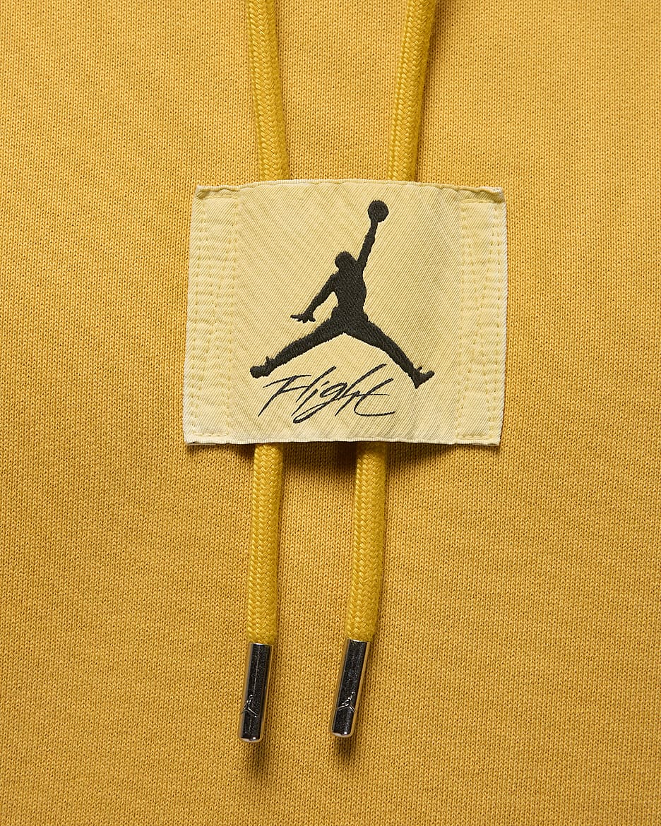 Felpa pullover délavé con cappuccio Jordan Flight Fleece – Uomo - Yellow Ochre