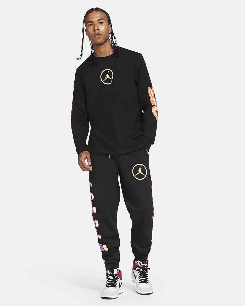 Pantaloni in fleece Jordan Sport DNA - Uomo - Nero/Cyber