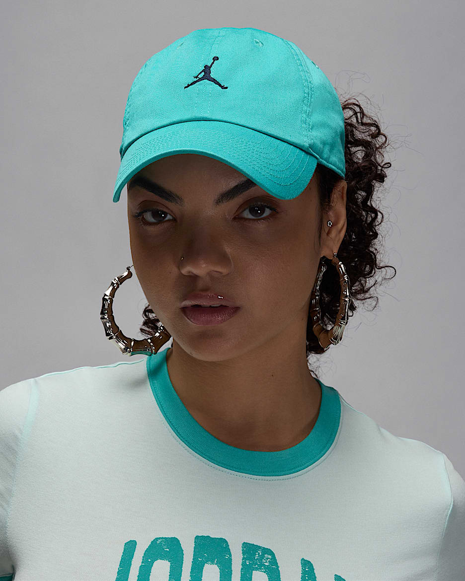 Boné não estruturado de pala curva Jordan Club - Washed Teal/Midnight Navy