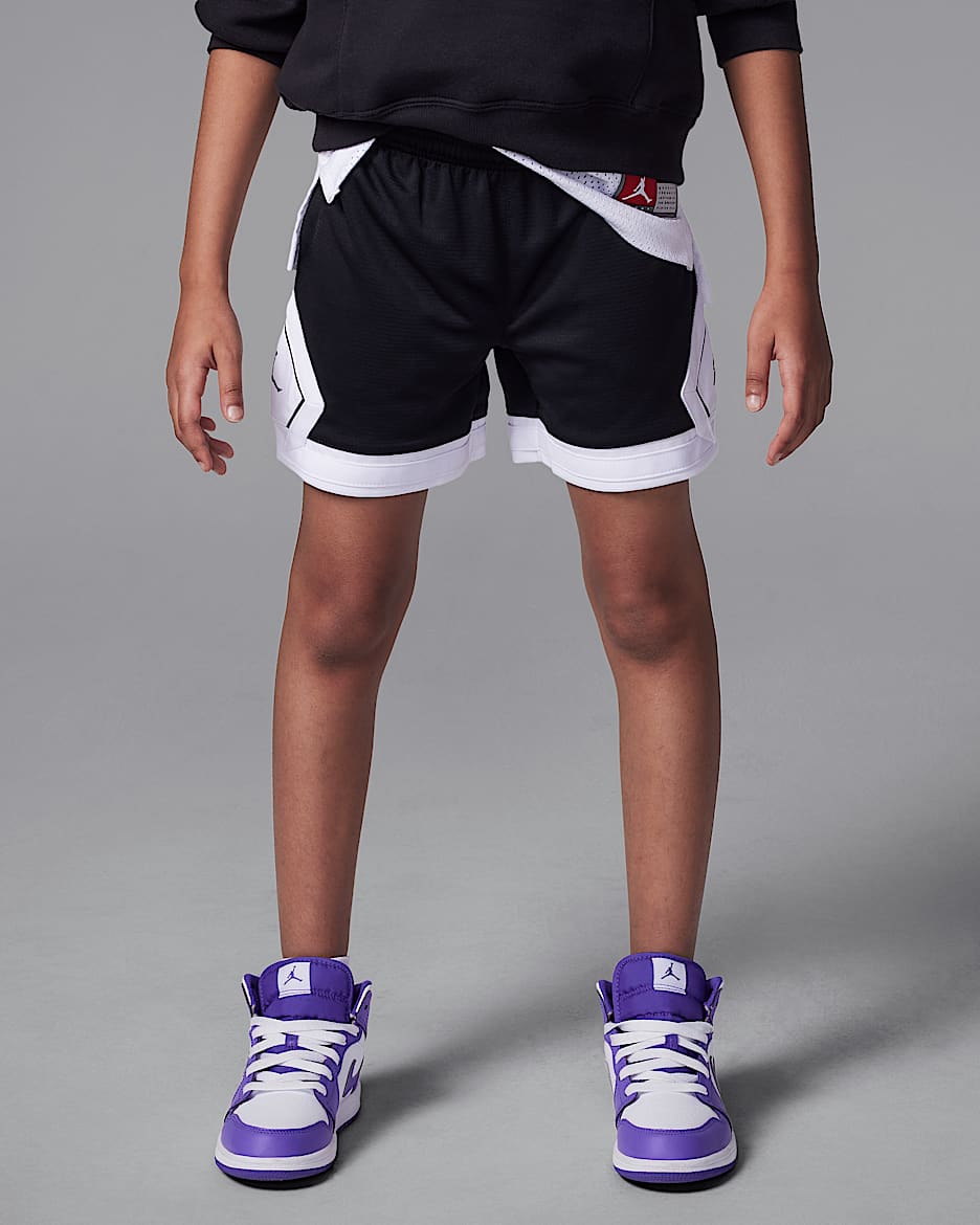 Jordan Dri-FIT Little Kids' Diamond Shorts - Black