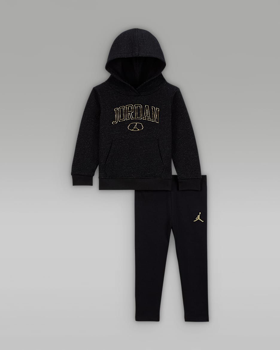 Conjunto de leggings de dos piezas para bebé Jordan Dri-FIT "See Me Shine" (12 a 24 meses) - Negro