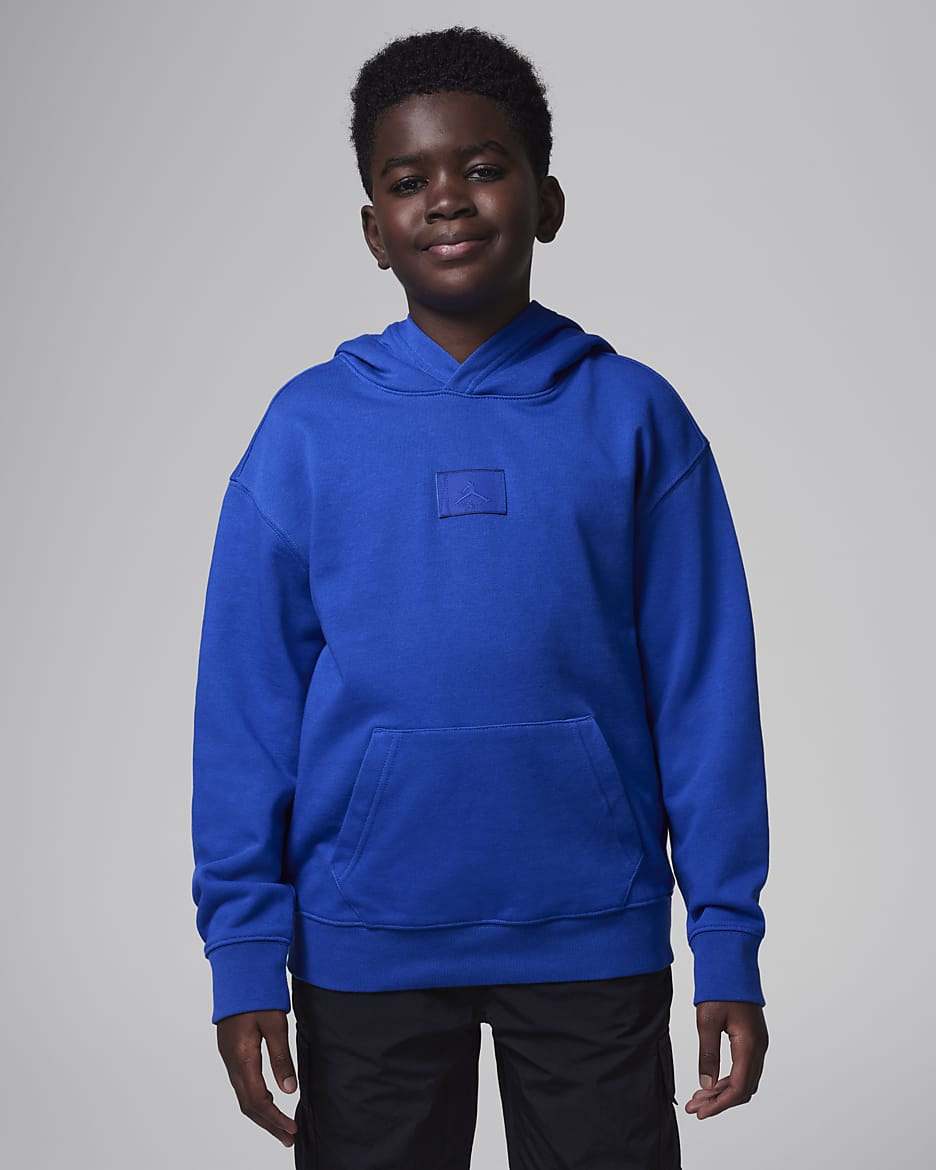 Jordan MJ Flight Big Kids' Fleece Pullover Hoodie - Game Royal